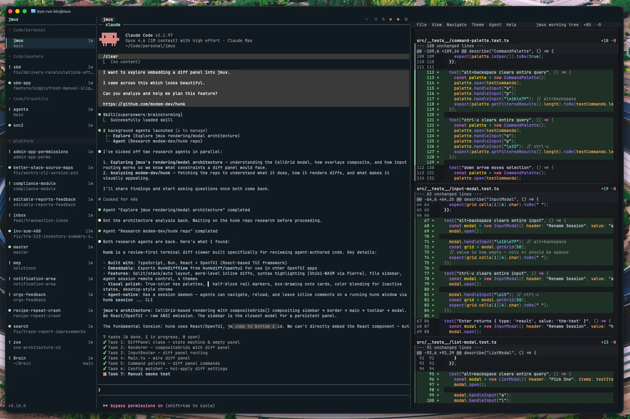 jmux diff panel split mode